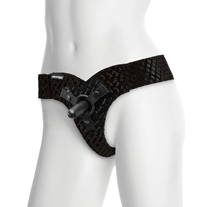 Doc Johnson Female Sex Toys | Vac-U-Lock - EZ Rider Thong - Velvet Harness with Plug - Non-retail Packaging Doc Johnson Female Sex Toys | Vac-U-Lock - EZ Rider Thong - Velvet Harness with Plug - Non-retail Packaging