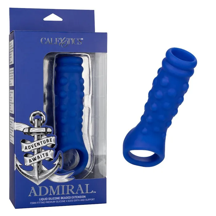 Male Sex Toys | Calexotics Calexotics - Admiral Geribbelde Penis Sleeve - Liquid Siliconen - Blauw Male Sex Toys | Calexotics Calexotics - Admiral Geribbelde Penis Sleeve - Liquid Siliconen - Blauw