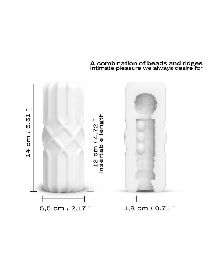 Male Sex Toys | Dorcel Dorcel - Masturbator Cup met Structuur - Regular - Wit