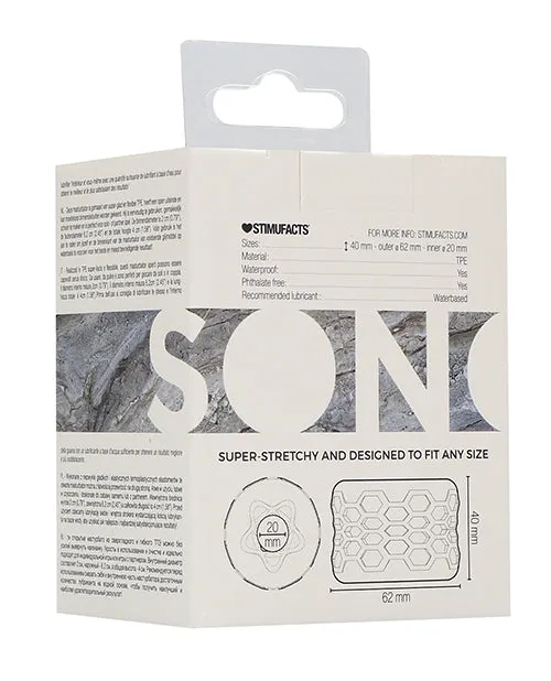 Male Sex Toys | Sono Shots Sono No. 94 Reversible Textured Masturbator - Transparent Male Sex Toys | Sono Shots Sono No. 94 Reversible Textured Masturbator - Transparent