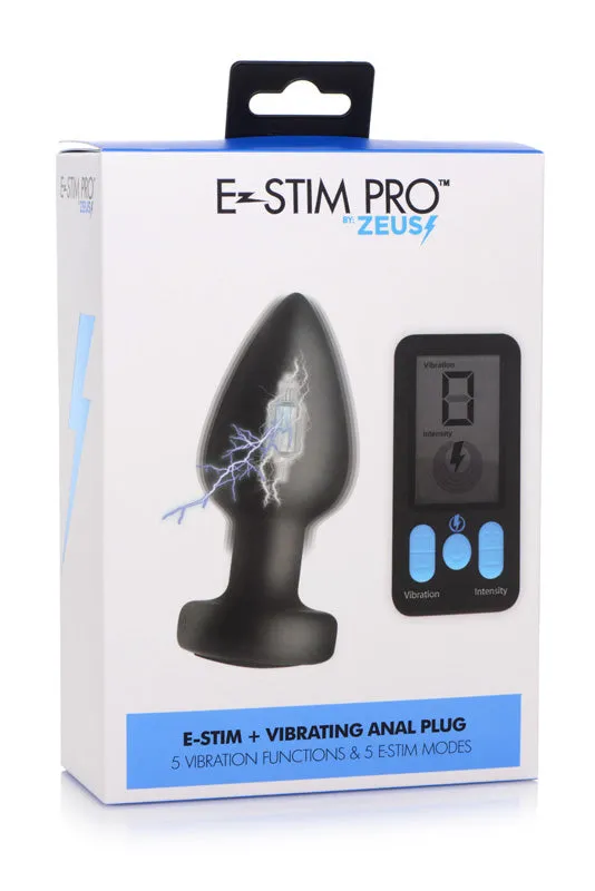 XR Brand Male Sex Toys EStim Pro Silicone Vibrating Anal Plug with Remote Control