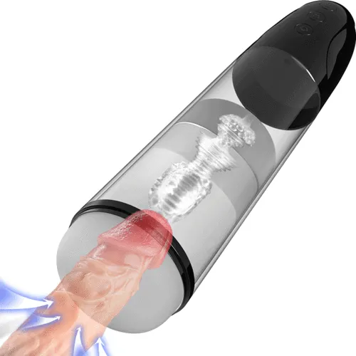 2 in 1 Electric Penis Enlargement Pump And Masturbator Lusty Age Male Sex Toys