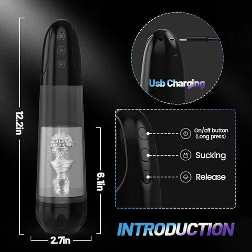 2 in 1 Electric Penis Enlargement Pump And Masturbator | Lusty Age Male Sex Toys