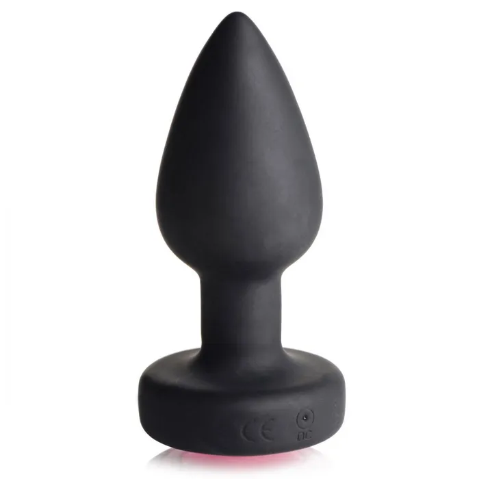 28x Silicone Vibrating Pink Gem Anal Plug With  Remote - Small | XR Brands Male Sex Toys