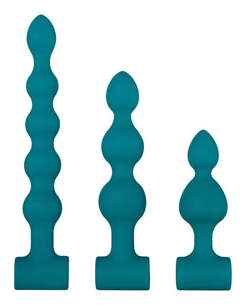 Adam & Eve Vibrating Bumpy Bead Set Anal Plug | Evolved Novelties Male Sex Toys