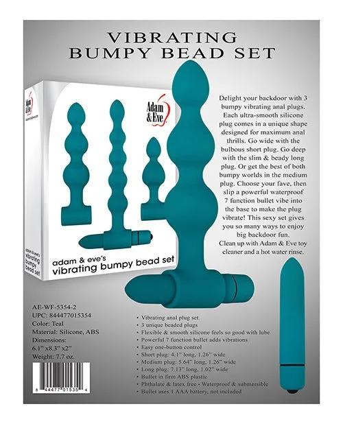 Adam & Eve Vibrating Bumpy Bead Set Anal Plug | Evolved Novelties Male Sex Toys