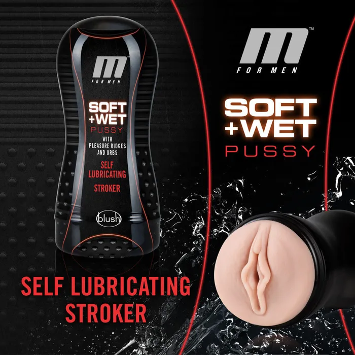 Blush Male Sex Toys M for Men Soft and Wet Pussy With Pleasure Ridges and Orbs Self Lubricating Stroker Cup Vanilla Blush Male Sex Toys M for Men Soft and Wet Pussy With Pleasure Ridges and Orbs Self Lubricating Stroker Cup Vanilla