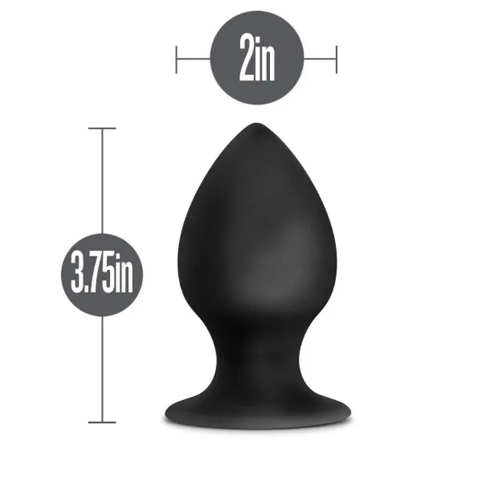 Blush Novelties Male Sex Toys | Anal Adventures - Platinum - Silicone Anal Stout  Plug  - Large - Black