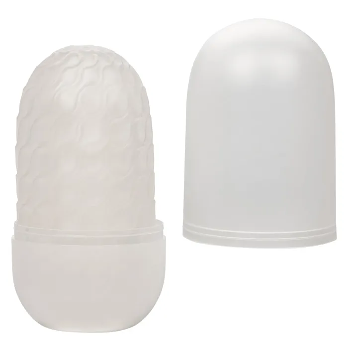 Boundless Reversible Nubby Stroker Clear Calexotics Male Sex Toys