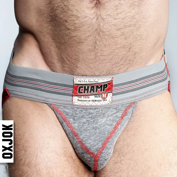 Champ Vintage Sweatshirt Jockstrap Gray Heather Xl OXJok Male Sex Toys