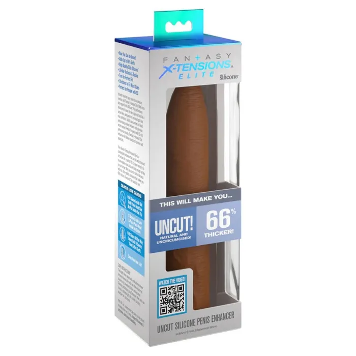 Fantasy X-Tensions Elite Uncut 7 Inch Extension Sleeve - Tan | Pipedream Male Sex Toys Fantasy X-Tensions Elite Uncut 7 Inch Extension Sleeve - Tan | Pipedream Male Sex Toys