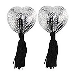 ItspleaZure Sweetheart Sequin Pasties With TasselSilver ItspleaZure Male Sex Toys ItspleaZure Sweetheart Sequin Pasties With TasselSilver ItspleaZure Male Sex Toys