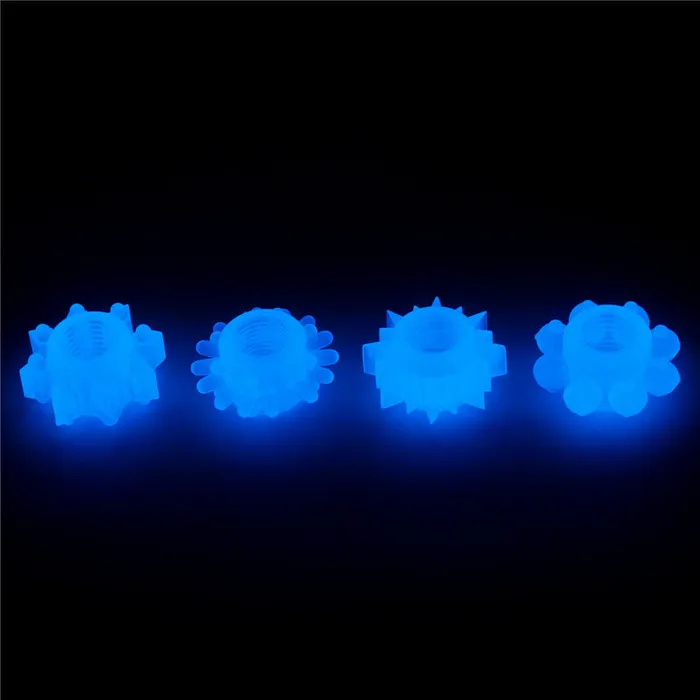 Lovetoy Male Sex Toys | Lumino Play Penis Rings 4 Pack-(lv343011)