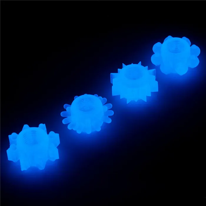 Lovetoy Male Sex Toys | Lumino Play Penis Rings 4 Pack-(lv343011)