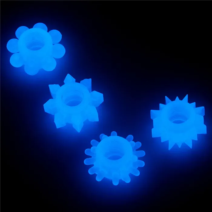 Lovetoy Male Sex Toys | Lumino Play Penis Rings 4 Pack-(lv343011)