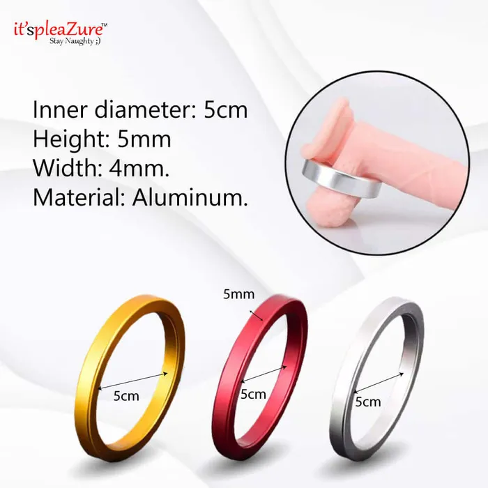 Male Sex Toys | ItspleaZure Itspleazure Aluminum Pleasure Ring Wine Color Male Sex Toys | ItspleaZure Itspleazure Aluminum Pleasure Ring Wine Color