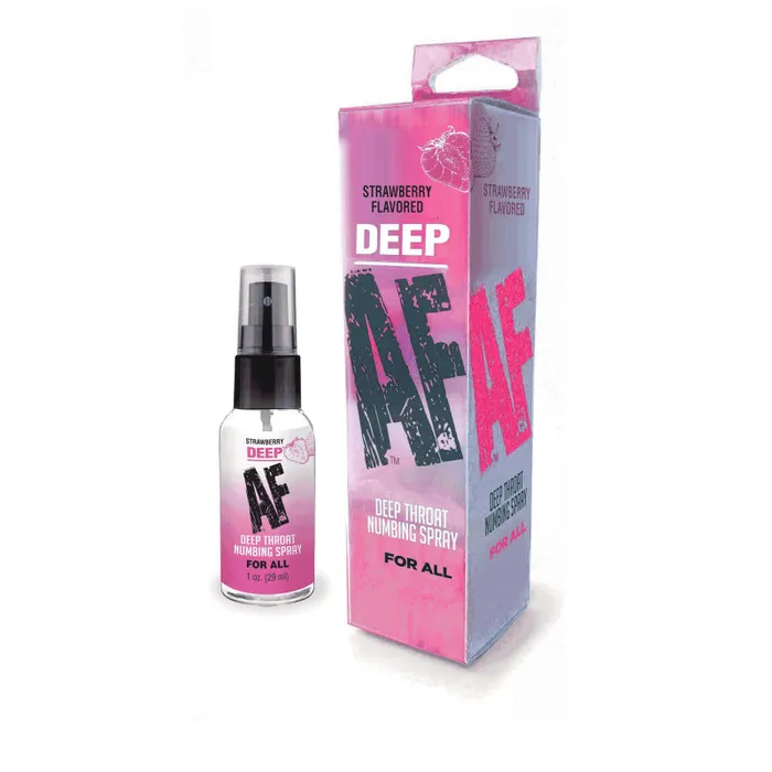 Male Sex Toys Little Genie Deep Af Numbing Throat Spray 1 Oz Strawberry