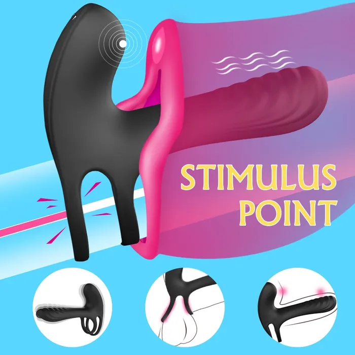 Male Sex Toys | Lusty Age Elastic Delay Vibrating Cock Ring Stretchy Intense Clit Stimulation Vibrator