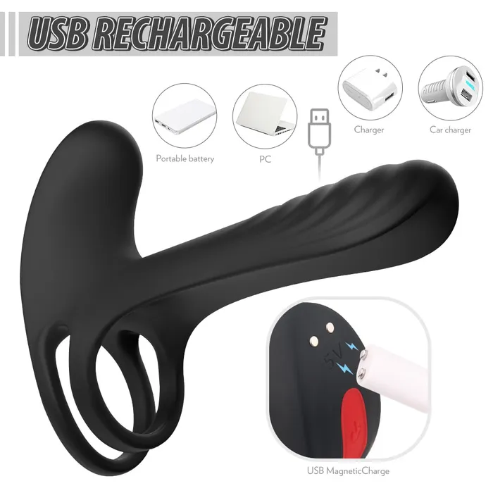 Male Sex Toys | Lusty Age Elastic Delay Vibrating Cock Ring Stretchy Intense Clit Stimulation Vibrator