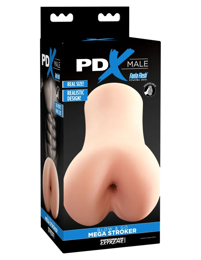 Male Sex Toys | PDX Brands Pdx Male Blow and Go Mega Stroker Flesh