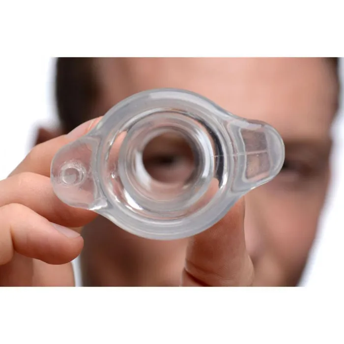 Male Sex Toys | Peephole Clear Hollow Anal Plug - Large - XR Brands Master Series Male Sex Toys | Peephole Clear Hollow Anal Plug - Large - XR Brands Master Series