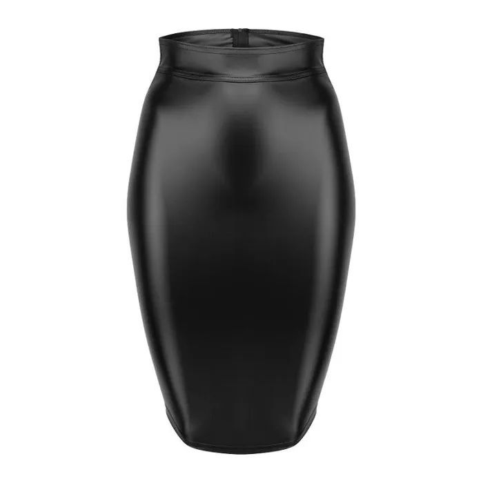 Noir Power Wetlook Pencil Skirt w Long Zipper | Male Sex Toys Noir Power Wetlook Pencil Skirt w Long Zipper | Male Sex Toys