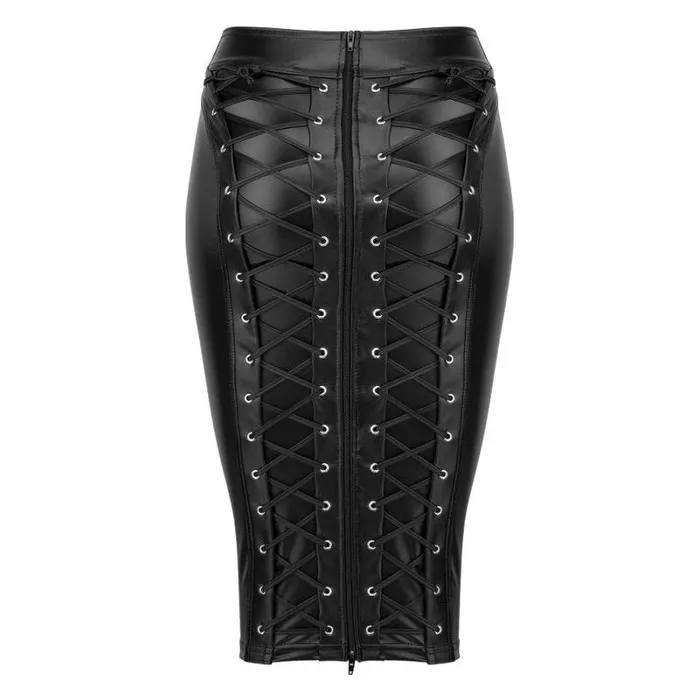 Noir Power Wetlook Pencil Skirt w Long Zipper | Male Sex Toys Noir Power Wetlook Pencil Skirt w Long Zipper | Male Sex Toys
