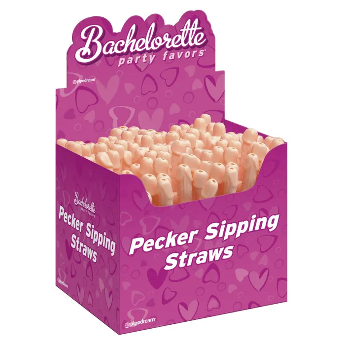 Pipedream Male Sex Toys Bachelorette Party Favors Pecker Sipping Straws 144 Piece Display Light Pipedream Male Sex Toys Bachelorette Party Favors Pecker Sipping Straws 144 Piece Display Light