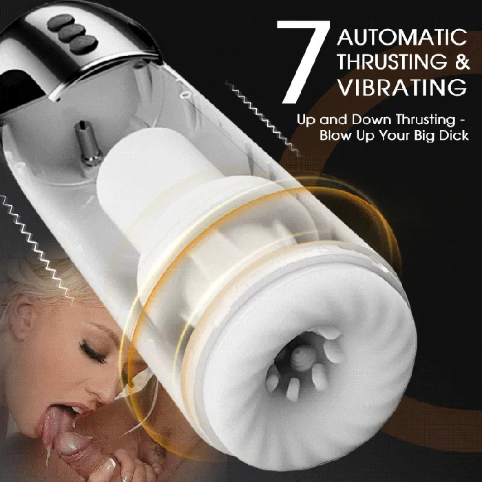 Playfulsextoy Male Sex Toys | Wearable 7 Thrusting & Vibrating Heating Vocable Masturbator