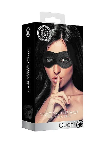 Shots America Anal | Velvet & Velcro Eye Mask Adjustable Black