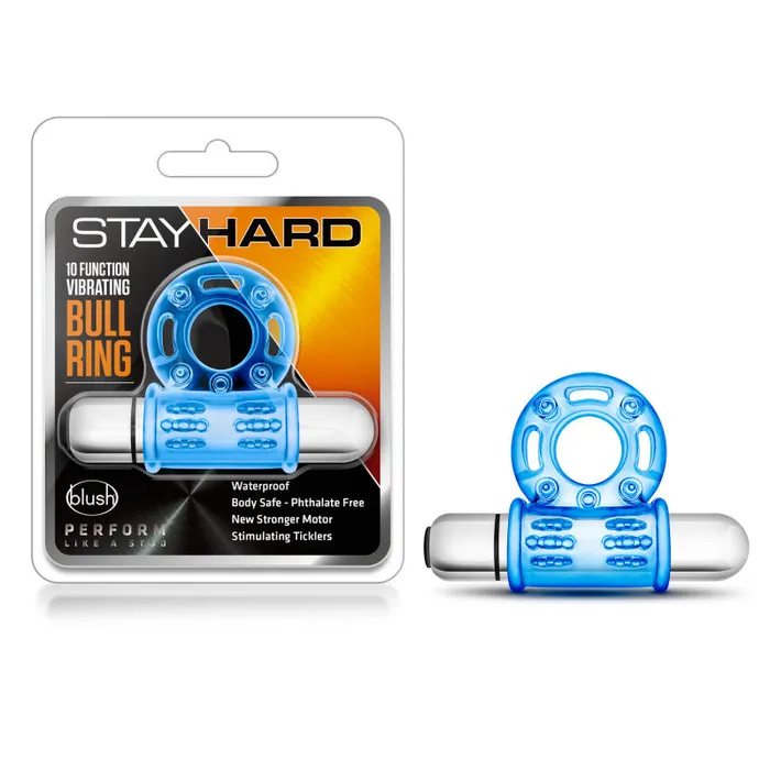 Stay Hard 10Function Vibrating Bull Ringbl77902 Blush Novelties Male Sex Toys Stay Hard 10Function Vibrating Bull Ringbl77902 Blush Novelties Male Sex Toys