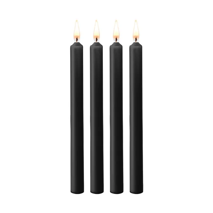 Teasing Wax Candles Large Blk 4Pack Shots Male Sex Toys