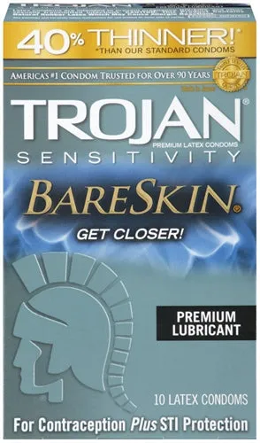 Trojan Condoms Male Sex Toys Trojan Sensitivity Bareskin Lubricated Condoms 10 Pack Trojan Condoms Male Sex Toys Trojan Sensitivity Bareskin Lubricated Condoms 10 Pack