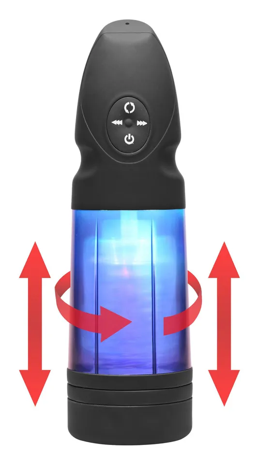 XR Brands Male Sex Toys Love Botz Stroke Multifunction Rechargeable Stroker