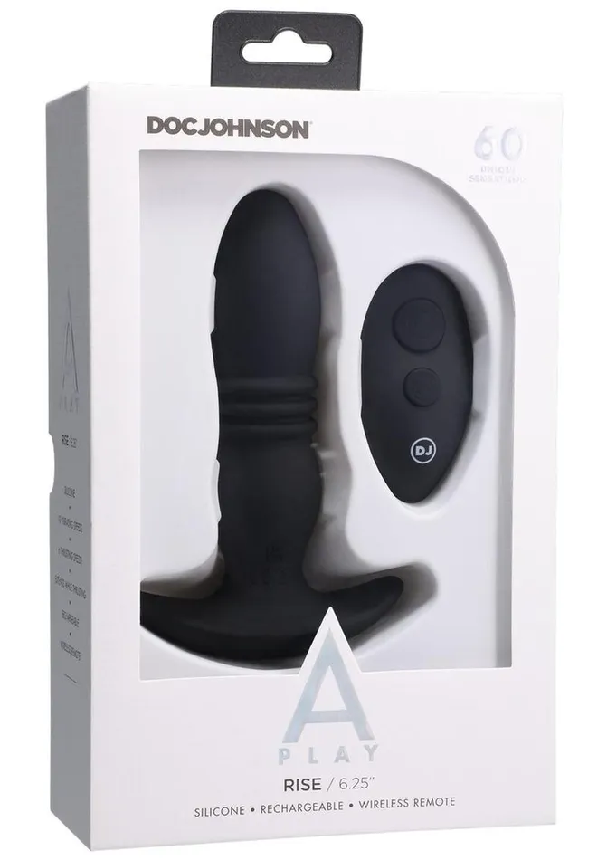 APlay Male Sex Toys APlay Rise Silicone Rechargeable Anal Plug with Remote Control