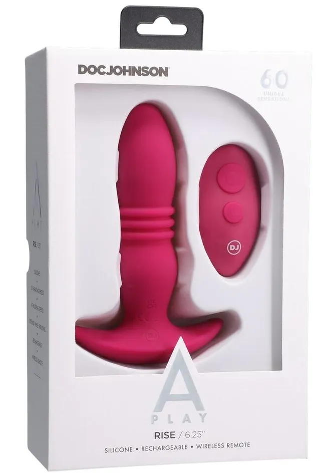 APlay Male Sex Toys APlay Rise Silicone Rechargeable Anal Plug with Remote Control