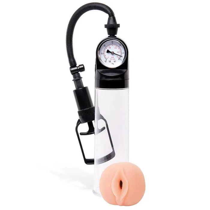 Adam Eve Male Sex Toys Adam Eve Adams Promax Pump Clear with Masturbator Sleeve