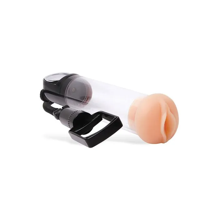 Adam Eve Male Sex Toys Adam Eve Adams Promax Pump Clear with Masturbator Sleeve