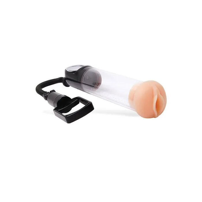 Adam Eve Male Sex Toys Adam Eve Adams Promax Pump Clear with Masturbator Sleeve