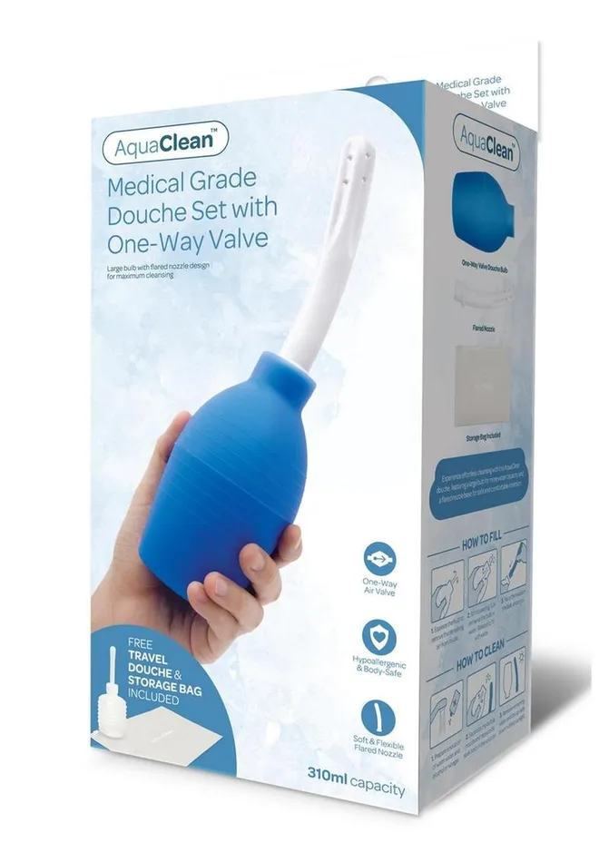 Aquaclean Large Volume 310ml Douche with One Way Valve AquaClean Male Sex Toys Aquaclean Large Volume 310ml Douche with One Way Valve AquaClean Male Sex Toys