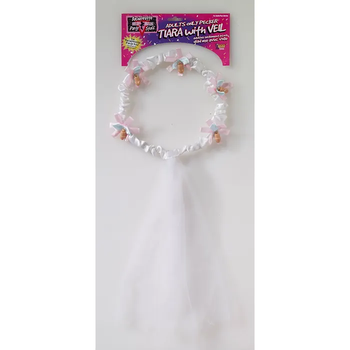Bachelorette Tiara Veil with Penis Forum Novelties Inc Male Sex Toys