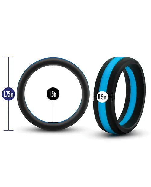 Blush Novelties Anal Blush Performance Silicone Go Pro Cock Ring BlackBlue