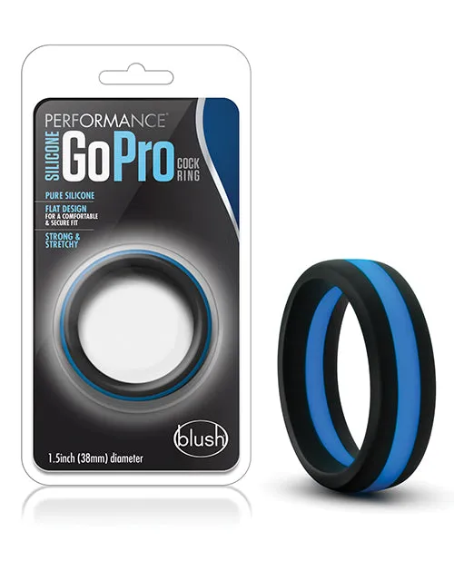 Blush Novelties Anal Blush Performance Silicone Go Pro Cock Ring BlackBlue