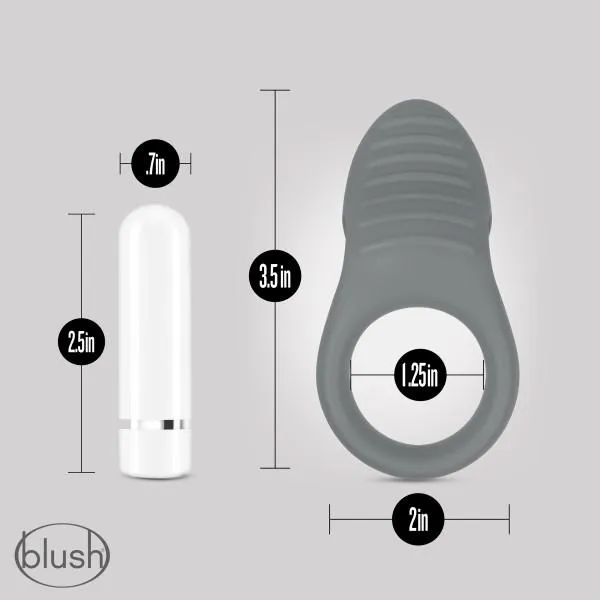 Blush Novelties Blush Noje C1 Cock Ring with Rechargeable Vibrating Bullet Male Sex Toys