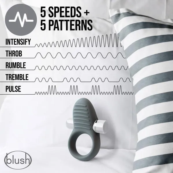 Blush Novelties Blush Noje C1 Cock Ring with Rechargeable Vibrating Bullet Male Sex Toys