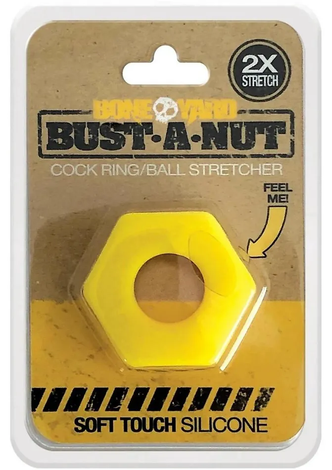 Boneyard Male Sex Toys Boneyard Bust A Nut 2x Stretch Silicone Cock Ring Ball Stretcher