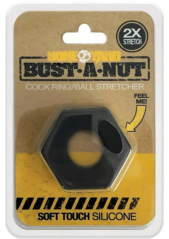 Boneyard Male Sex Toys Boneyard Bust A Nut 2x Stretch Silicone Cock Ring Ball Stretcher