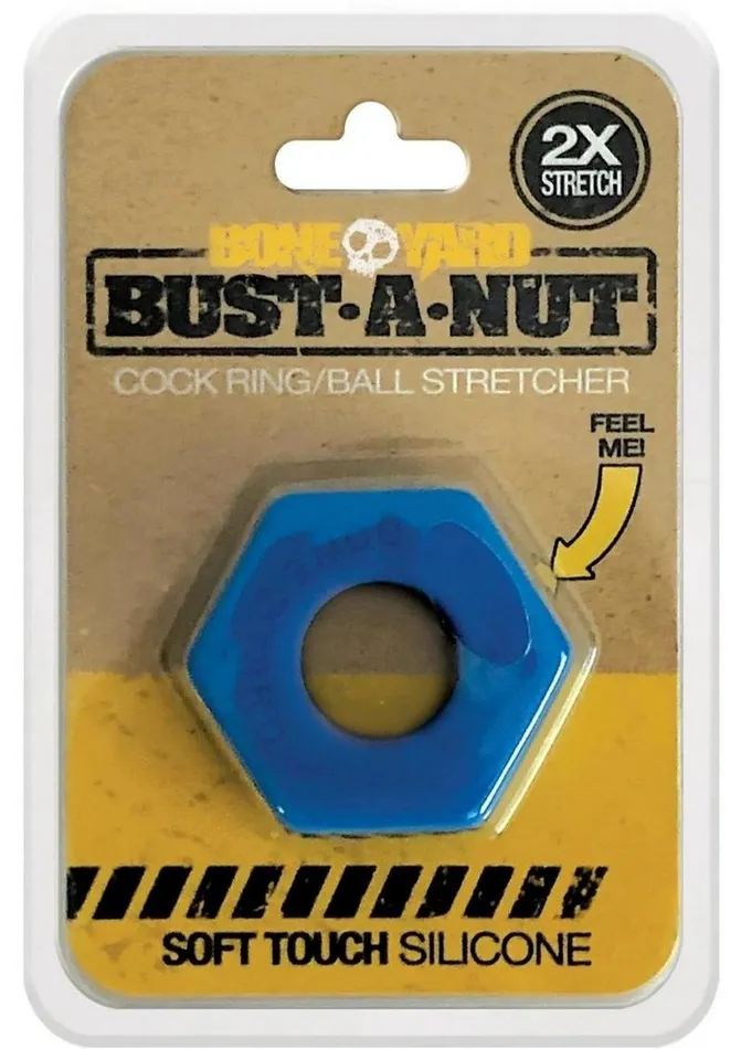 Boneyard Male Sex Toys Boneyard Bust A Nut 2x Stretch Silicone Cock Ring Ball Stretcher