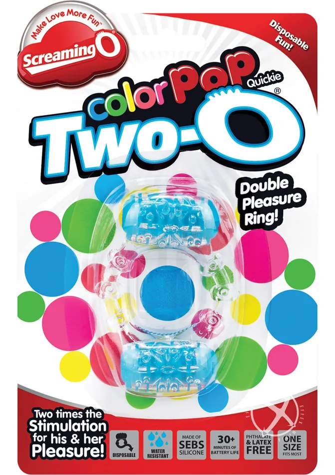 Color Pop Color Pop Quickie TwoO Silicone Dual Vibrating Cock Ring Male Sex Toys Color Pop Color Pop Quickie TwoO Silicone Dual Vibrating Cock Ring Male Sex Toys
