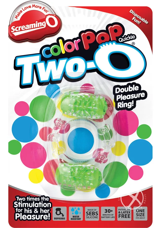 Color Pop Color Pop Quickie TwoO Silicone Dual Vibrating Cock Ring Male Sex Toys Color Pop Color Pop Quickie TwoO Silicone Dual Vibrating Cock Ring Male Sex Toys
